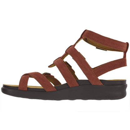 Womens Aria Sandal in Rust