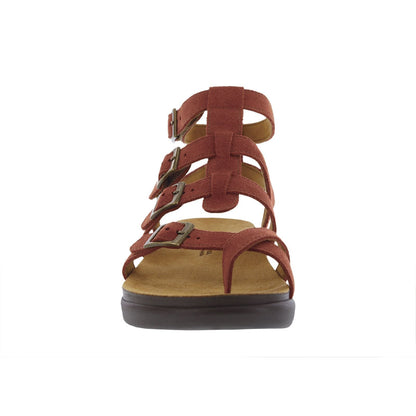 Womens Aria Sandal in Rust