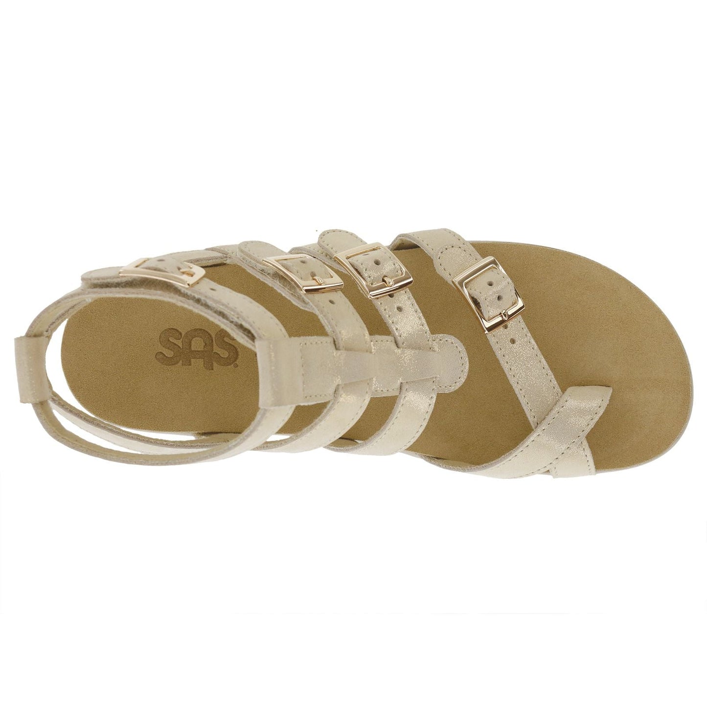 Womens Aria Sandal in Soft Gold