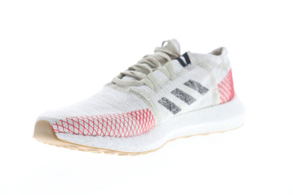 Pureboost Go B37805 Mens Gray Canvas Low Top Athletic Running Shoes