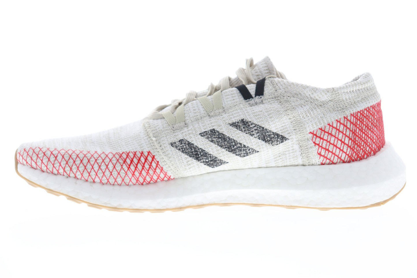 Pureboost Go B37805 Mens Gray Canvas Low Top Athletic Running Shoes