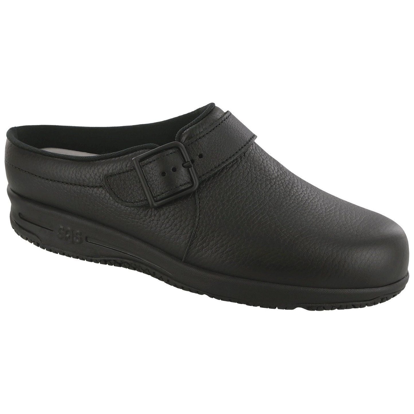 Women's Clog SR Slip Resistant Loafer in Black Wide