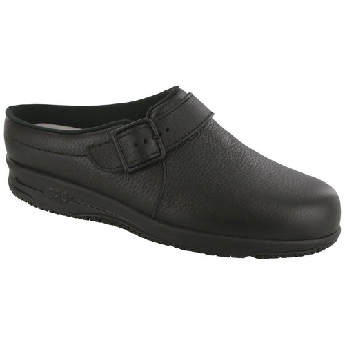 Women's Clog SR Slip Resistant Loafer in Black Wide