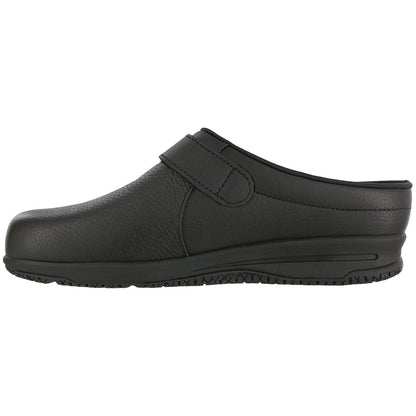 Women's Clog SR Slip Resistant Loafer in Black Wide