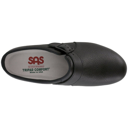 Women's Clog SR Slip Resistant Loafer in Black Wide