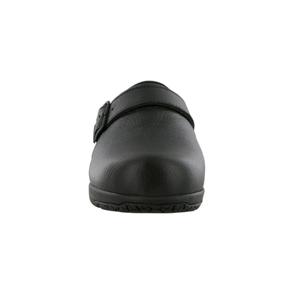 Women's Clog SR Slip Resistant Loafer in Black Wide