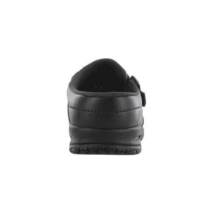 Women's Clog SR Slip Resistant Loafer in Black Wide