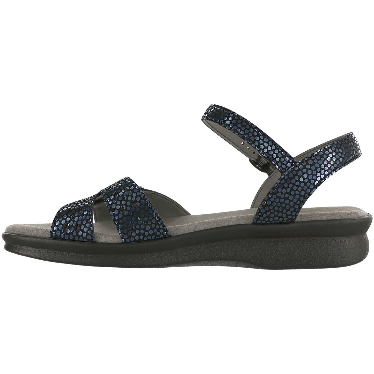 Women's Duo Quarter Strap Sandal in Navy Perla