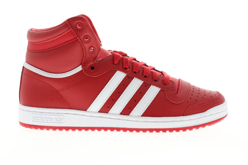 Top Ten HI EF2518 Mens Red Leather High Top Lifestyle Sneakers Shoes