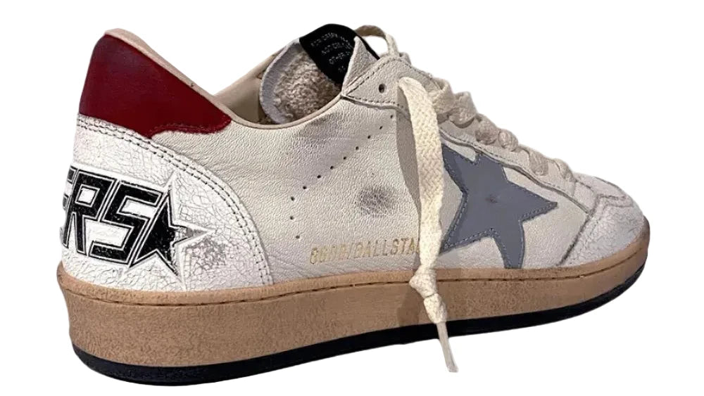 Golden Goose Ball Star Nappa White Silver Blue Red