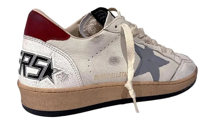 Golden Goose Ball Star Nappa White Silver Blue Red