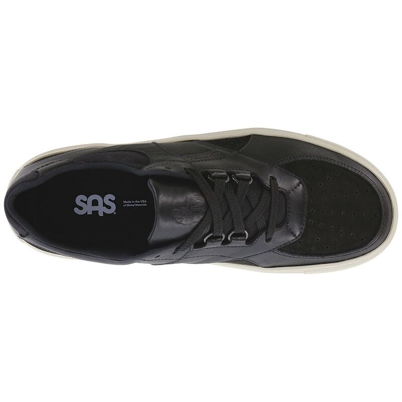 Men's High Street Lace Up Sneaker in Black Ash