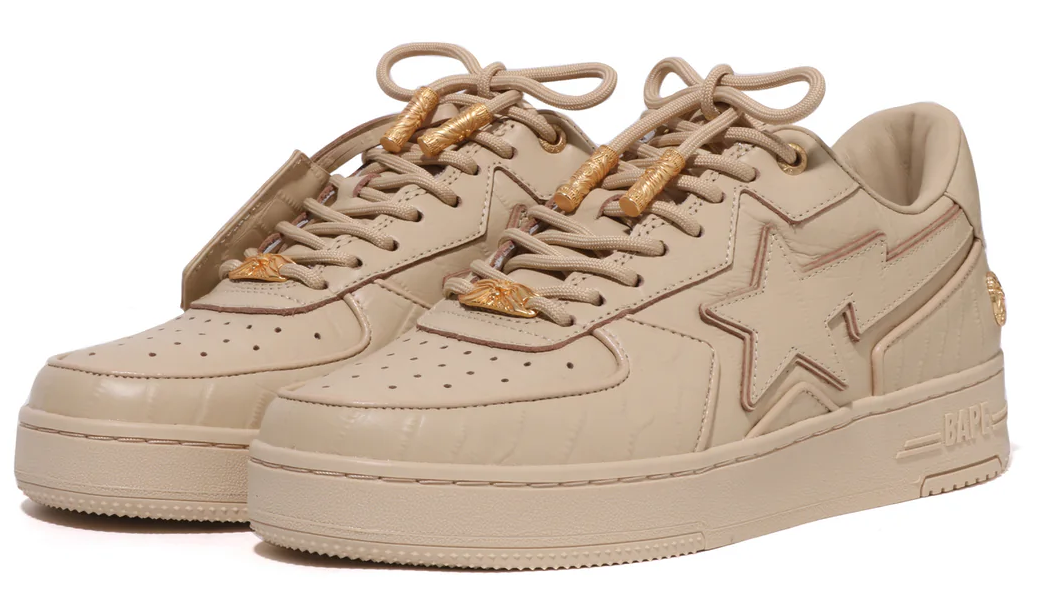 Black Men Low Sneakers Black Sta Icon Beige