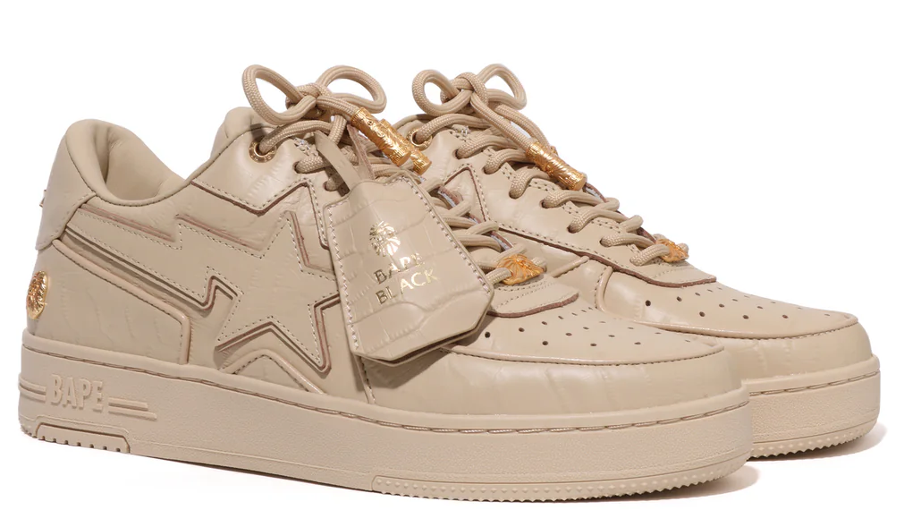 Black Men Low Sneakers Black Sta Icon Beige