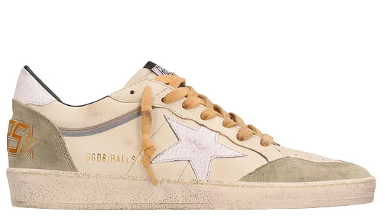 Golden Goose Ball Star Double Upper White Nut Green