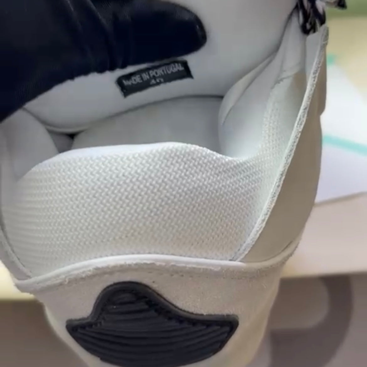 Leather Curb Sneaker White