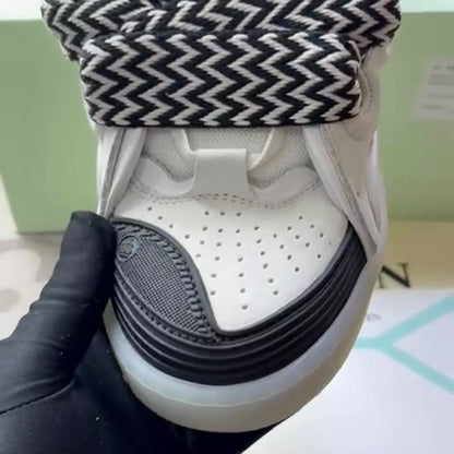 Leather Curb Sneaker White