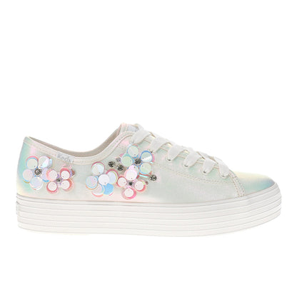 Triple Kick Canvas Floral Embellished Celebrations Lace Up Sneakers
