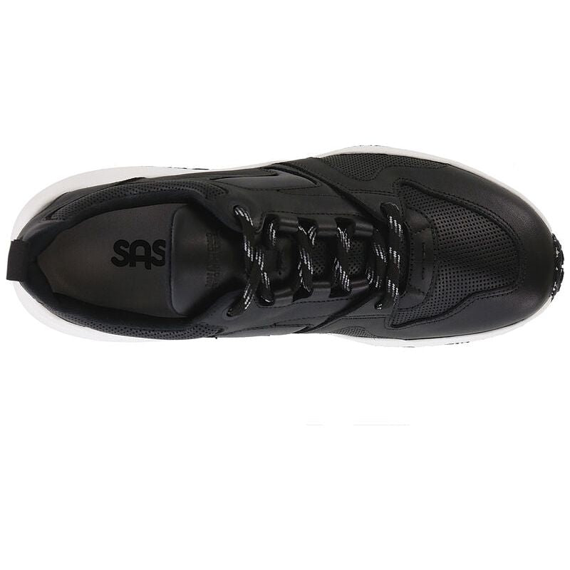 Men's Low Country-Y Lace Up Sneakers in Black Perf