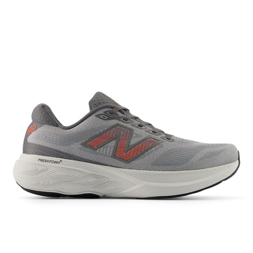Men's Fresh Foam X 880v15 in Slate Grey with Reflection and Urgent Red