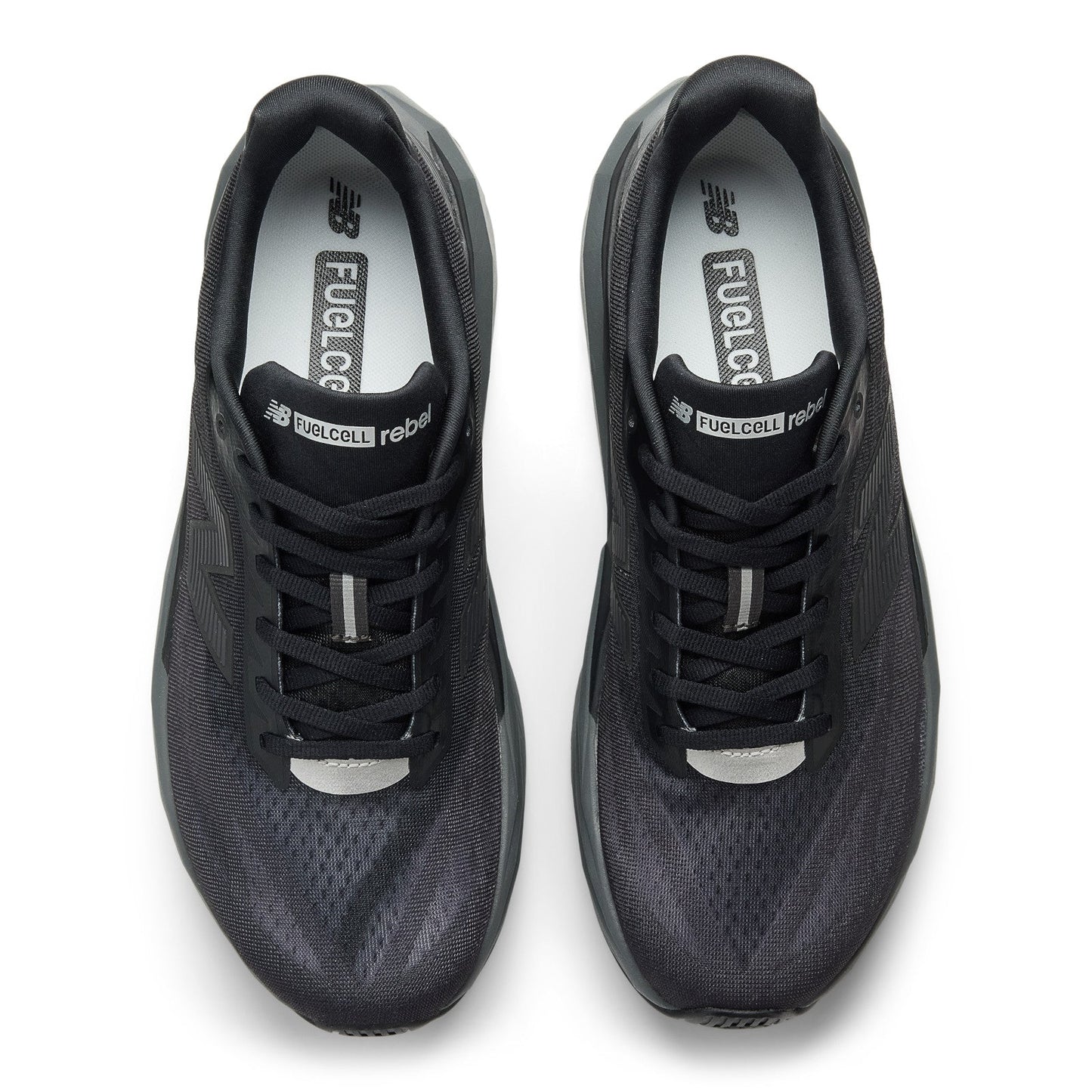 Men's FuelCell Rebel v5 in Black with Castlerock and Silver Metallic