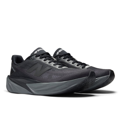 Men's FuelCell Rebel v5 in Black with Castlerock and Silver Metallic
