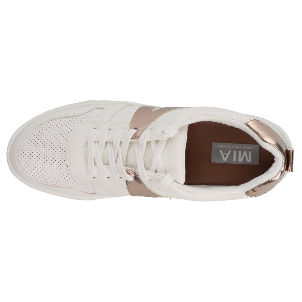 Alta Metallic Perforated Lace Up Sneakers