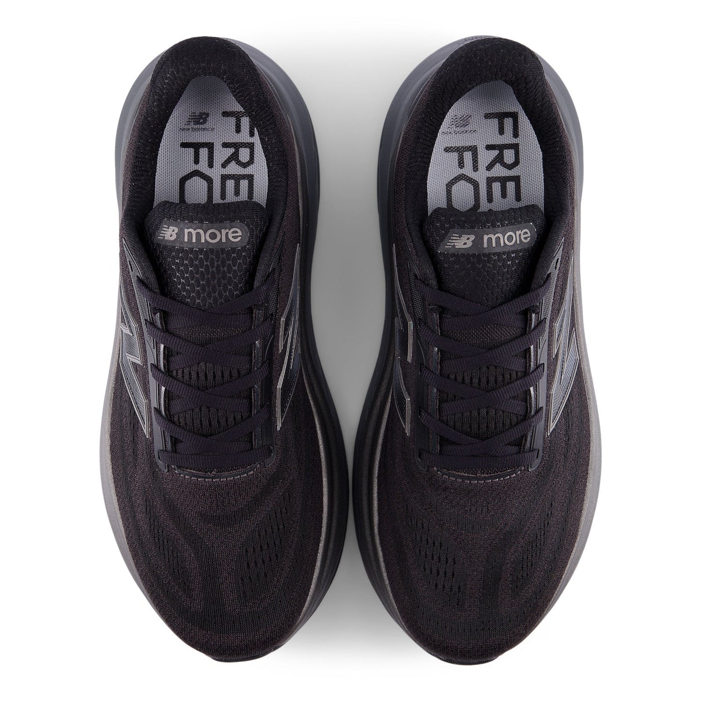 Men's Fresh Foam X More v6 in Black with Castlerock and Black Metallic