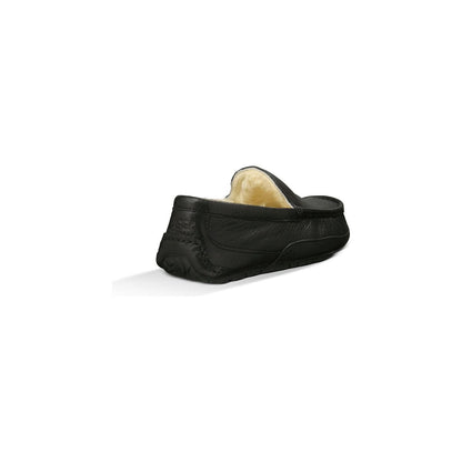 Men's Ascot Leather Slipper in Black