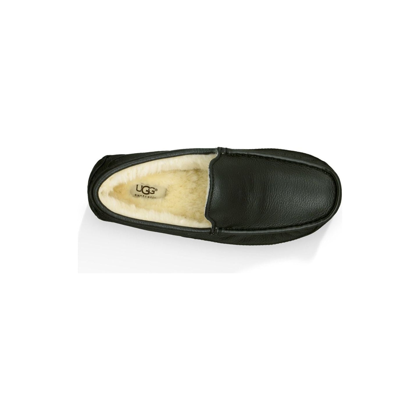 Men's Ascot Leather Slipper in Black
