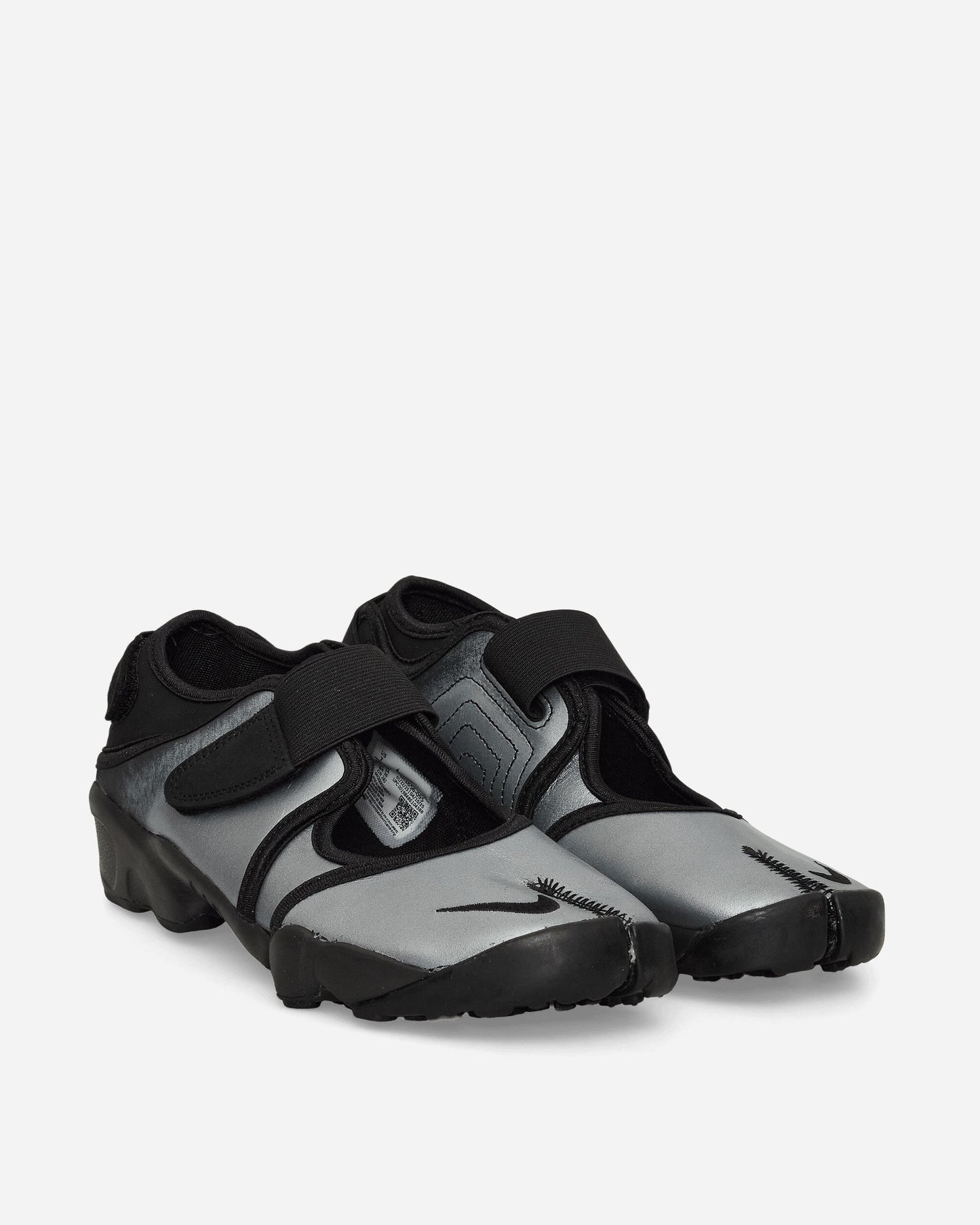 Women's Air Rift Leather Sandals Metallic Silver / Black