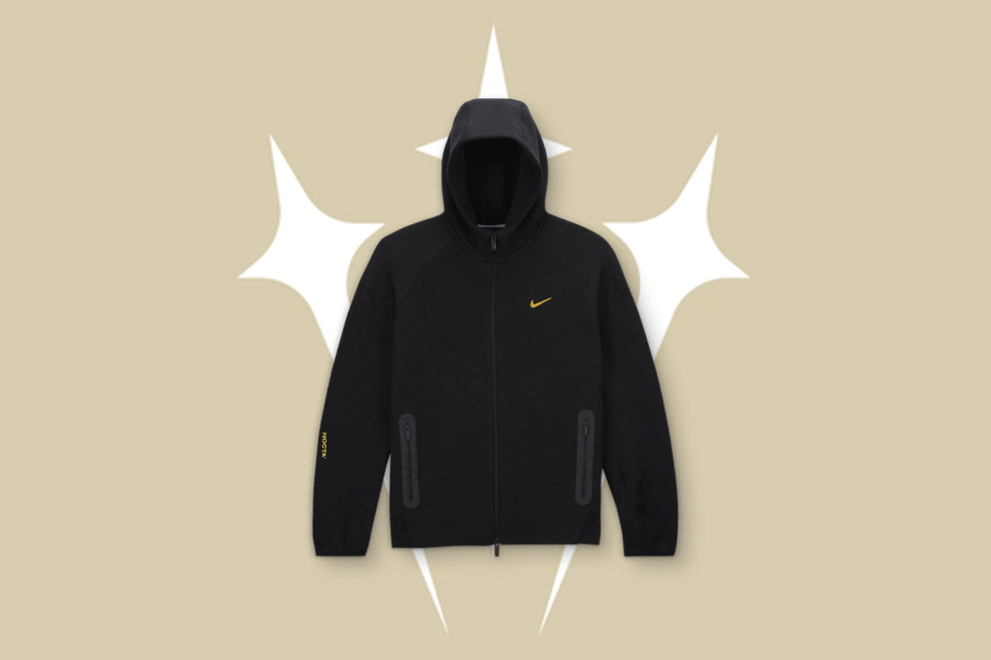 NOCTA Tech Fleece Hoodie - Black/University Gold