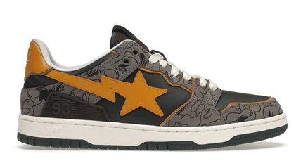 A Bathing Ape SK8 Sta Grey Mustard Yellow