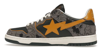 A Bathing Ape SK8 Sta Grey Mustard Yellow