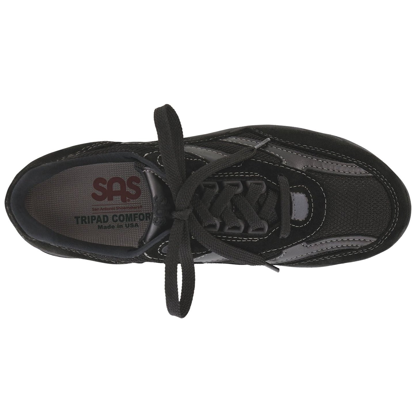 Women's Tour Mesh Lace Up Sneaker Mesh in Black