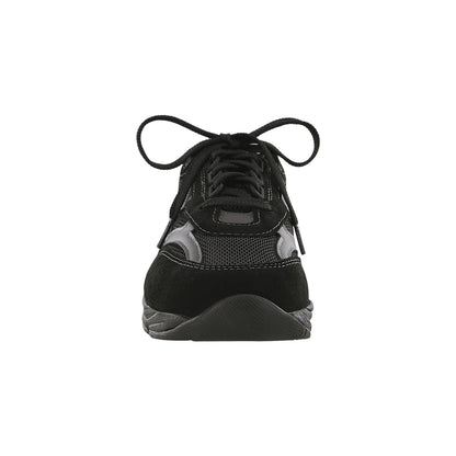 Women's Tour Mesh Lace Up Sneaker Mesh in Black