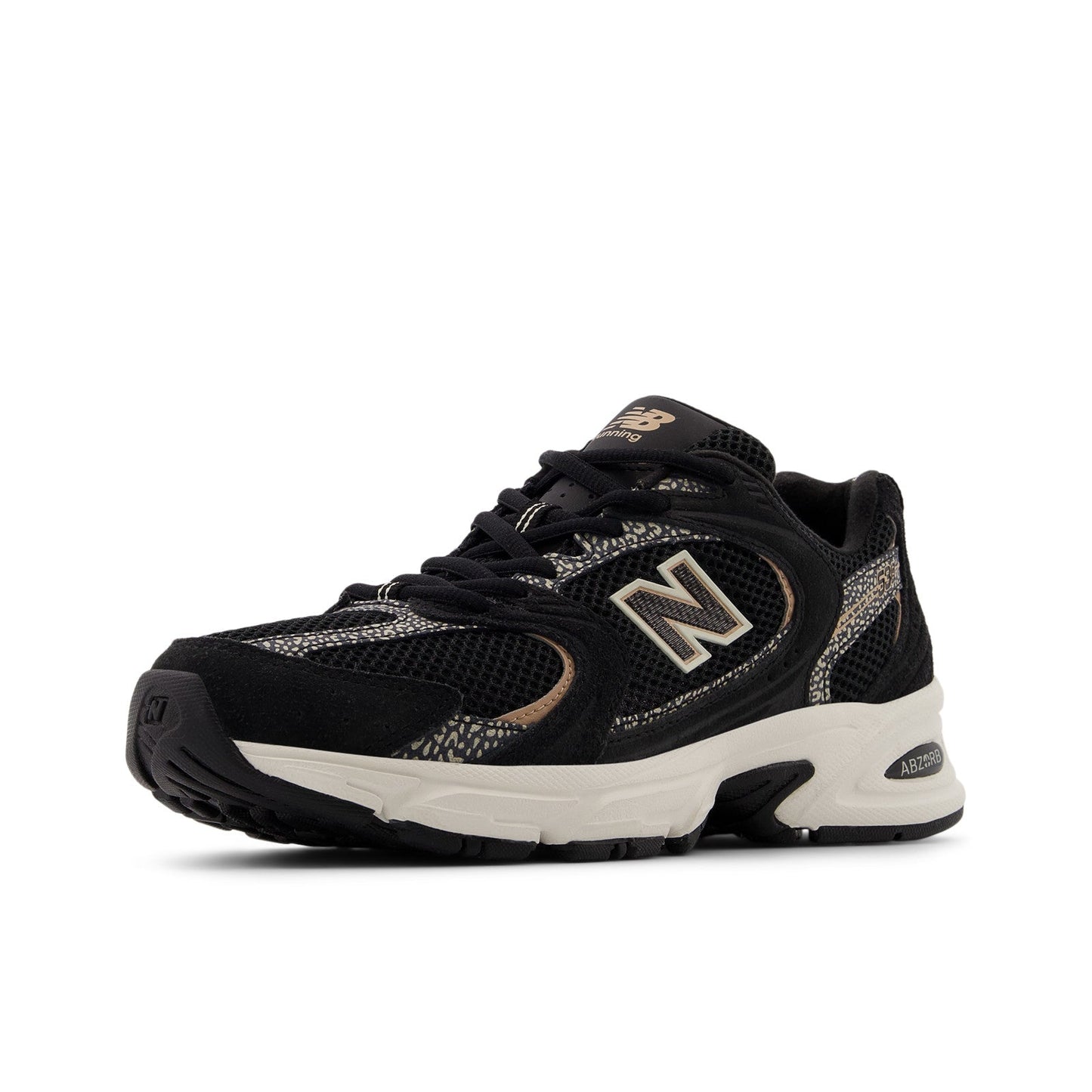 Unisex 530 in Black with Flat Taupe