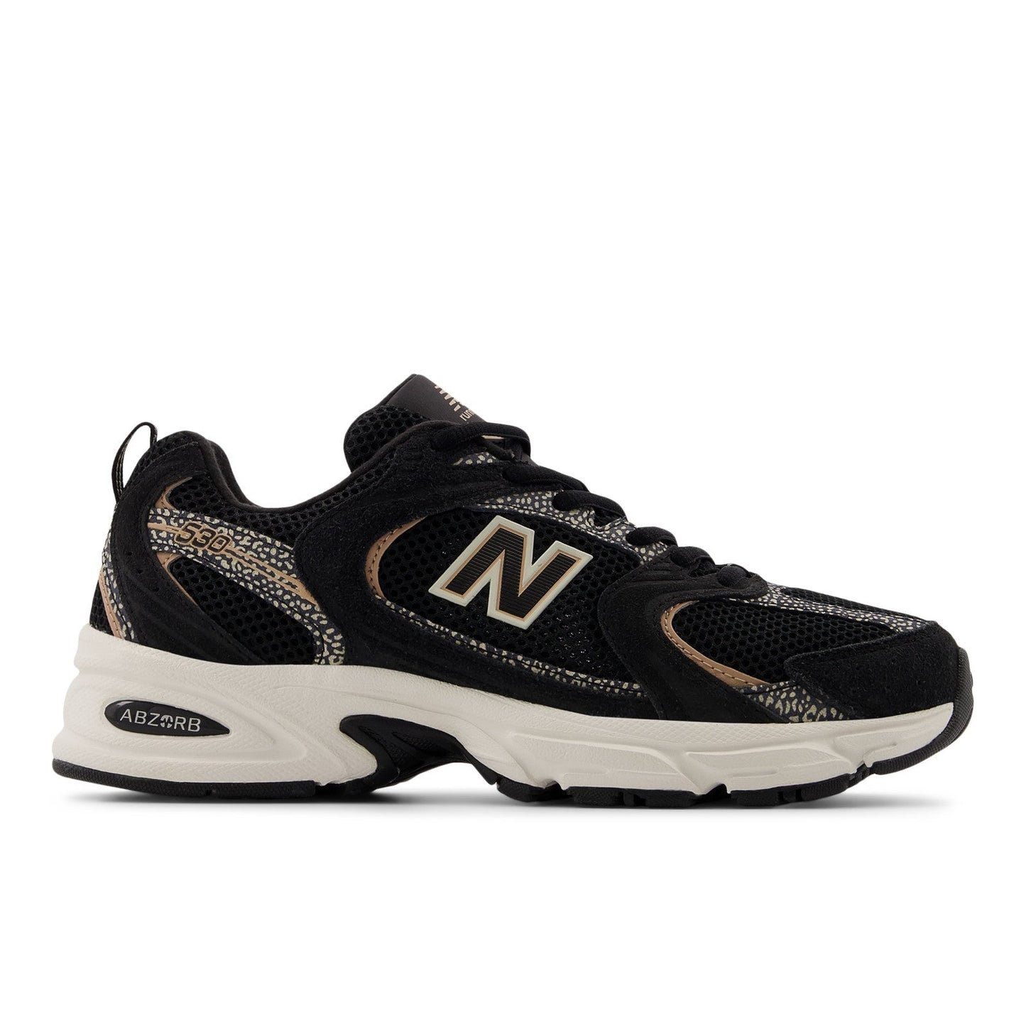 Unisex 530 in Black with Flat Taupe
