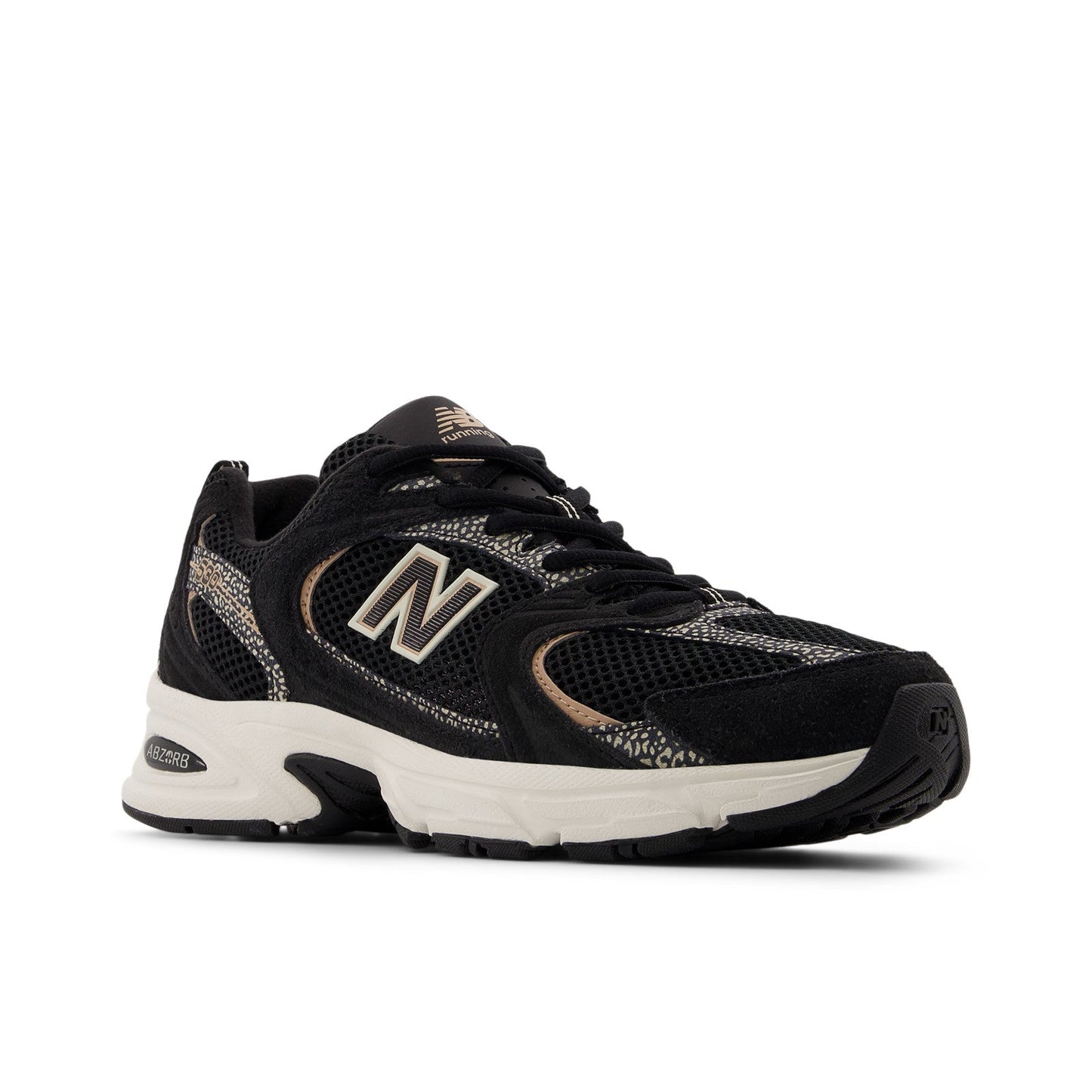 Unisex 530 in Black with Flat Taupe