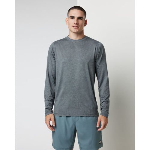 Men's Long Sleeve Tradewind Performace Tee 2.0 in Heather Grey