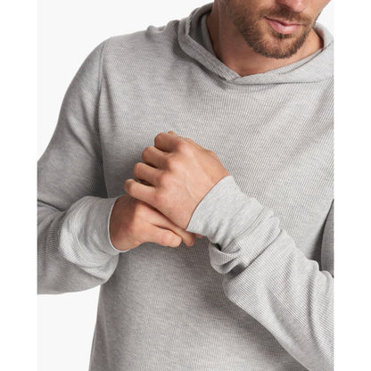 Men's Waffle Hoodie in Light Heather Grey
