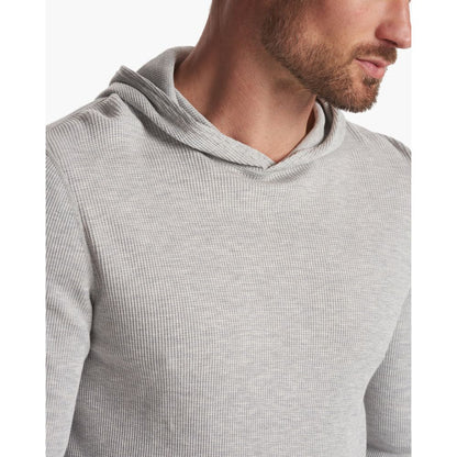 Men's Waffle Hoodie in Light Heather Grey