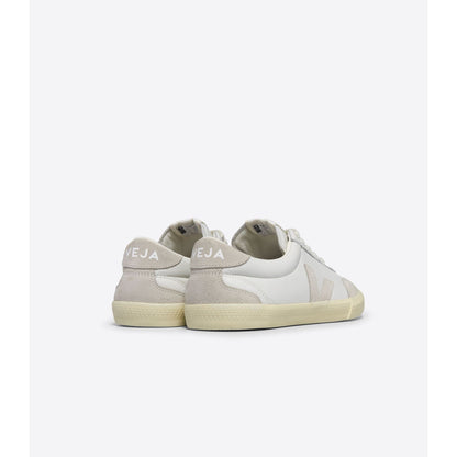 Women's Volley Leather Sneaker in White Natural