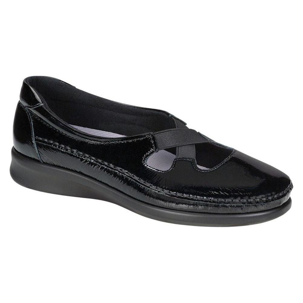 Women's Crissy Slip on Loafer in Black Patent Wide