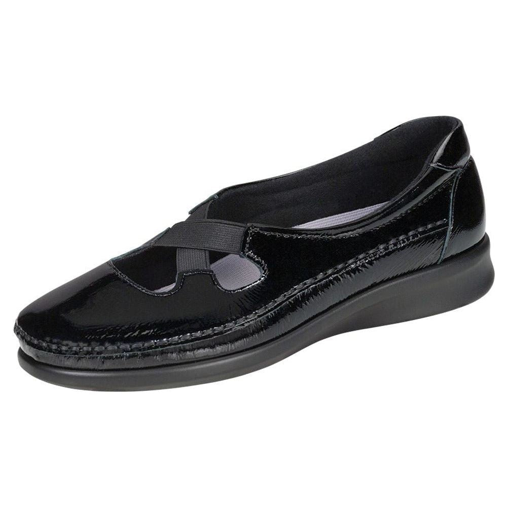 Women's Crissy Slip on Loafer in Black Patent Wide