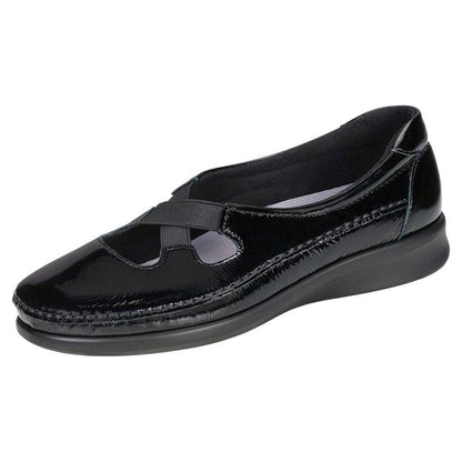 Women's Crissy Slip on Loafer in Black Patent Wide