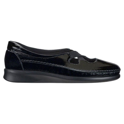 Women's Crissy Slip on Loafer in Black Patent Wide