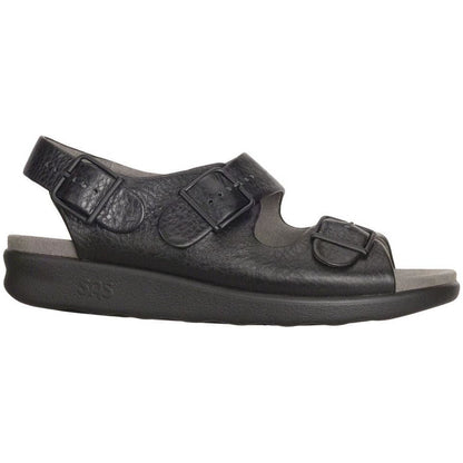 Women's Relaxed Heel Strap Sandal in Black