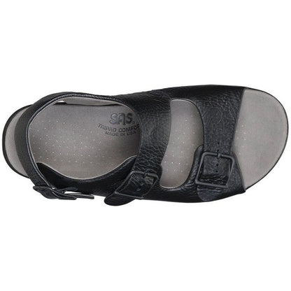 Women's Relaxed Heel Strap Sandal in Black