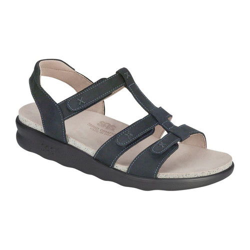 Women's Sorrento T-Strap Sandal in Nero Wide
